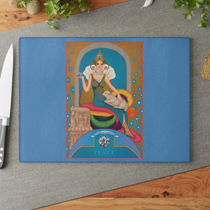 April & Diamond Zodiac Glass Cutting Board