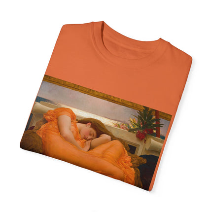 Flaming June by Frederic Leighton Unisex Garment-Dyed T-shirt