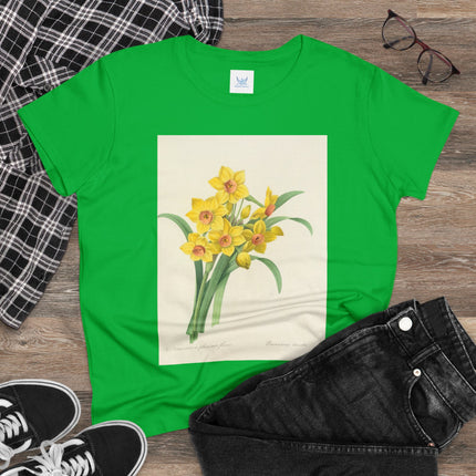 Choix des plus belles fleurs, Plate 052 by Pierre Joseph Redouté  Women's Midweight Cotton Tee