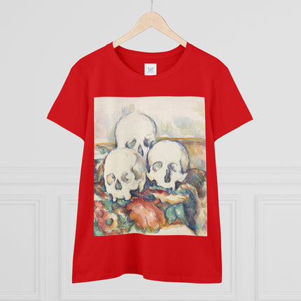 The Three Skulls by Paul Cézanne Women's Midweight Cotton Tee