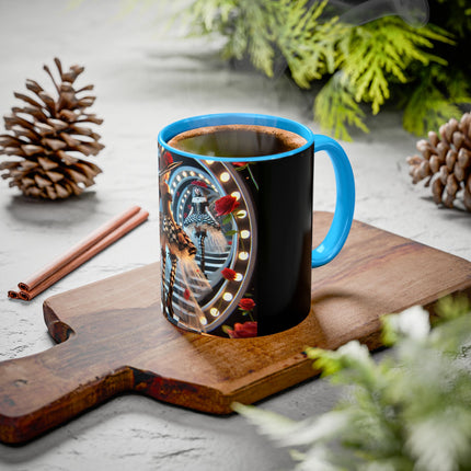 Halloween Witch Through the Mirror Colorful Mugs (11oz, 15oz)