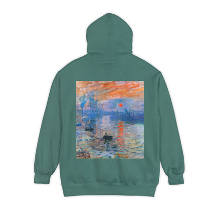 Sunrise by Claude Monet Unisex Garment-Dyed Hoodie