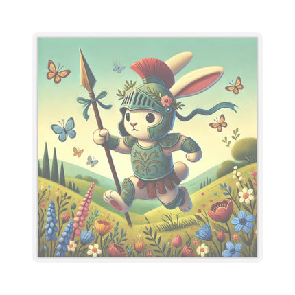 Rabbit Gladiator Kiss-Cut Stickers (4 Sizes)