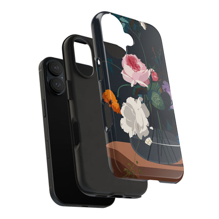 🌹🖤 The Midnight Rose Garden Phone Case – Art Deco Floral Elegance