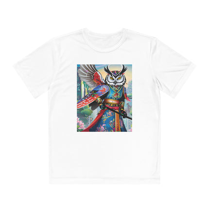 Cyberpunk Samurai Owl Youth Competitor Tee