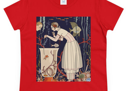 L'Etourdissant Petit Poisson (The Dazzling Little Fish) by George Barbier Women's Midweight Cotton Tee