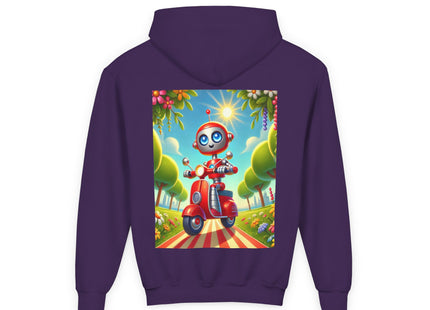 The Traveling Robot Youth Heavy Blend Hooded Sweatshirt