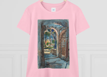 Gate in S. Miniato by Martin Monnickendam Women's Midweight Cotton Tee
