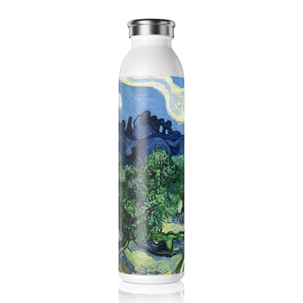 Olive Trees by Vincent Van Gogh Slim Water Bottle