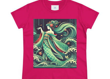 Mermaid Queen Rising from the Deep Women's Midweight Cotton Tee