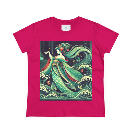 Mermaid Queen Rising from the Deep Cotton Tee