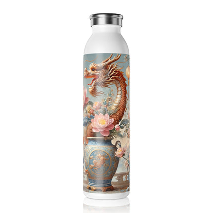 Golden Dragon & Lantern Lady Slim Water Bottle 20oz – Imperial Dragon & Elegant Harmony