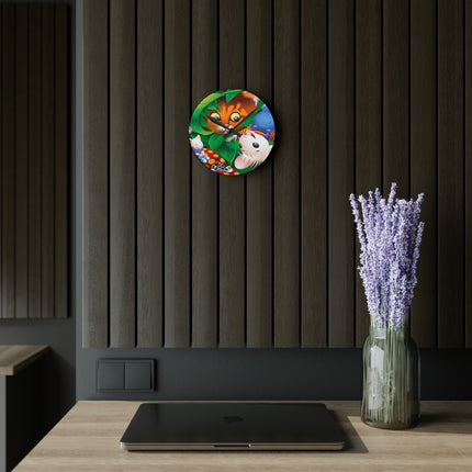 Whimsical Adventure Acrylic Wall Clock, Round and Square