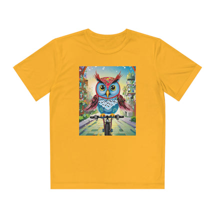 Cycling Owl Youth Competitor Tee – Urban Adventure & Playful Energy