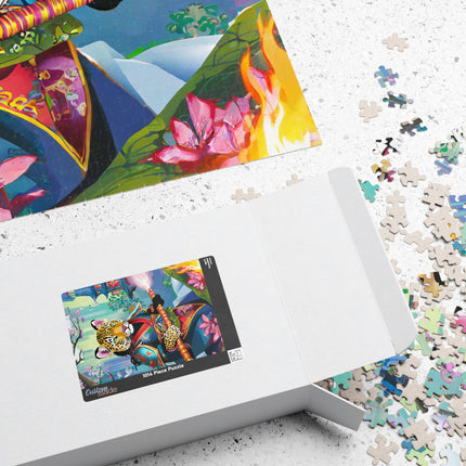 Cyberpunk Leopard Puzzle (110, 252, 520 or 1014-piece)