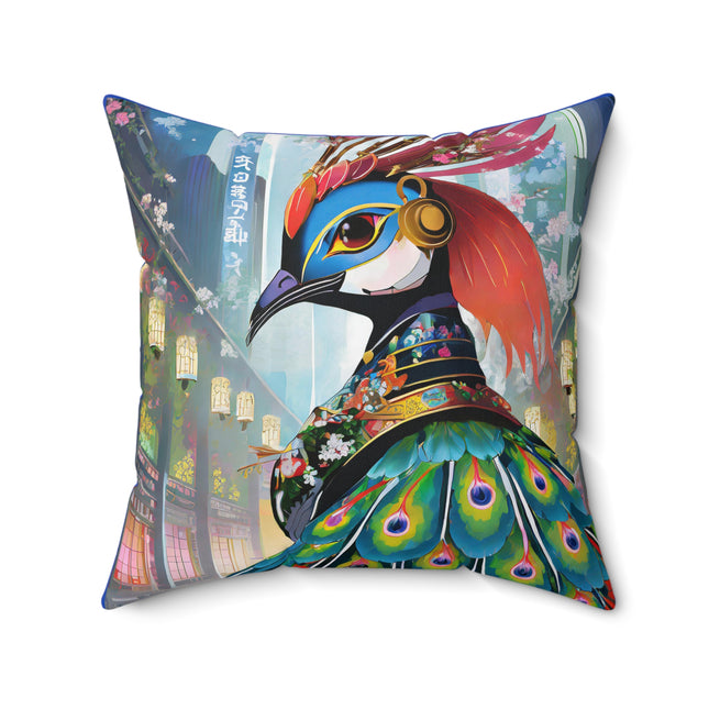 Techno Plumes Spun Polyester Square Pillow