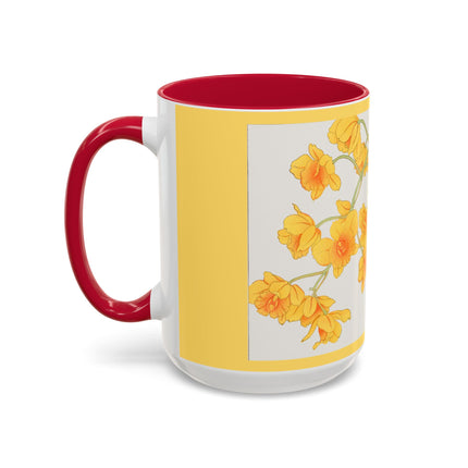 Golden Bow Orchid by Tanigami Kônan Colorful Mugs (11oz, 15oz)