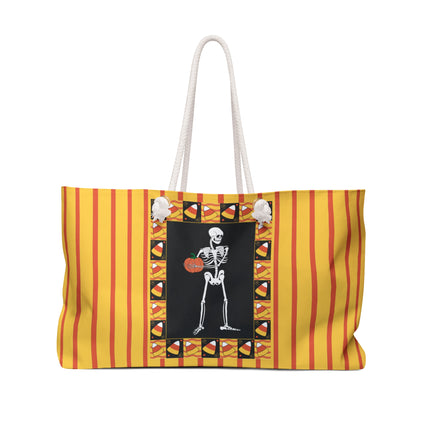 Candy Corn Skeleton Weekender Bag