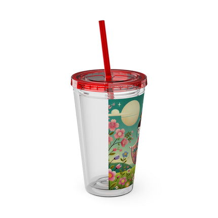 Geisha Fairy and the Hummingbird Blossom Sunsplash Tumbler with Straw, 16oz