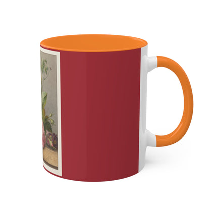 Floral Still Life by Georgius Jacobus Johannes van Os Colorful Mugs, 11oz