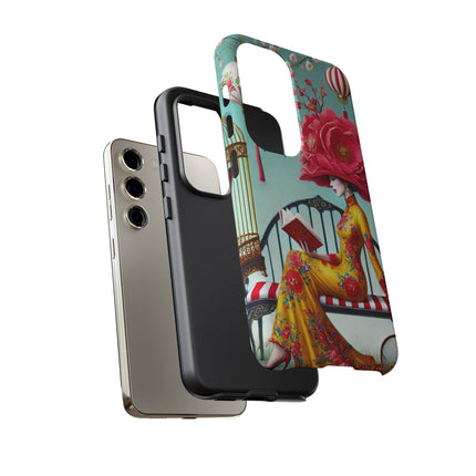 Reading In A Painted Garden Phone Cases