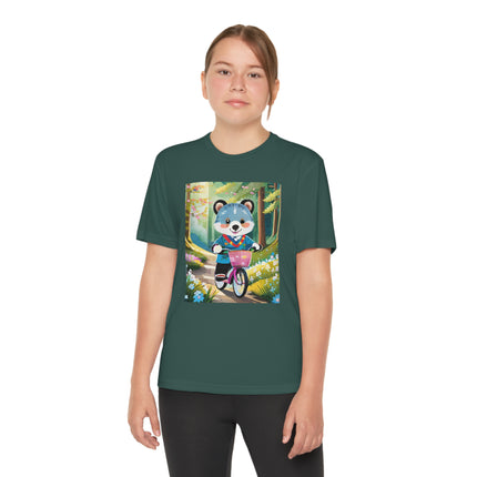 Furry Cyclist Youth Competitor Tee – Woodland Adventure & Playful Charm