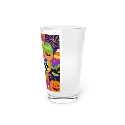 🍬🎃 The Lady Of Candy Corn Hollow Glass, 16oz – Colorful Halloween Charm