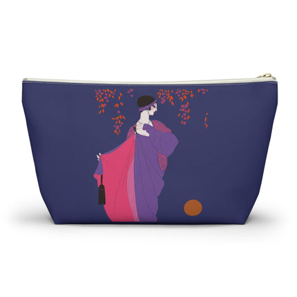 Crimson Shawl Geisha Cosmetic Bag – Elegant Mystery & Vibrant Grace