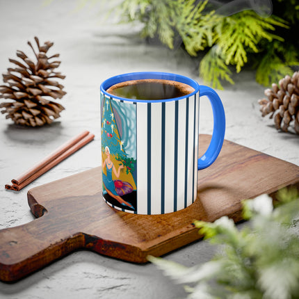 Art Deco Christmas Elegance Colorful Mugs (11oz, 15oz)