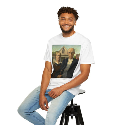 American Gothic by Grant Wood Unisex Garment-Dyed T-shirt