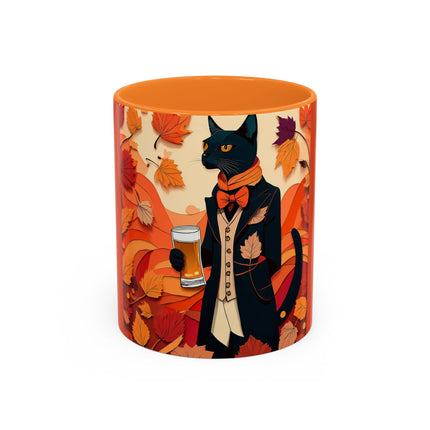 Siamese Cat at an Autumn Harvest Fair Colorful Mugs (11oz, 15oz)