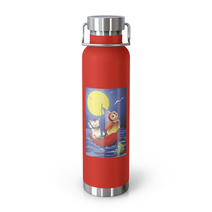 Embarking on a Moonlit Journey Copper Vacuum Insulated Bottle, 22oz