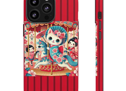 Geisha Kitten's Enchanted Carousel Phone Cases