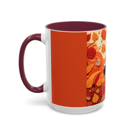 Siamese Cat at an Autumn Harvest Fair Colorful Mugs (11oz, 15oz)
