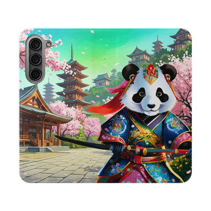 🦊⚔️ Cyberpunk Panda Samurai Flip Case – Futuristic Honor & Kitsune Spirit