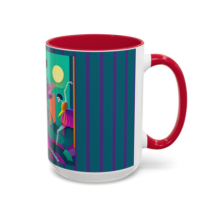 Dance of the Skeleton Ballerinas Colorful Mugs (11oz, 15oz)