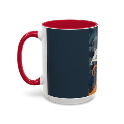 Flame of the Tempest Colorful Mugs – Fiery Storm & Dramatic Elegance