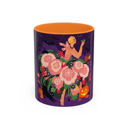🌹🎃 The Lady Of The Haunted Rose Garden Colorful Mug – Romantic Halloween Charm