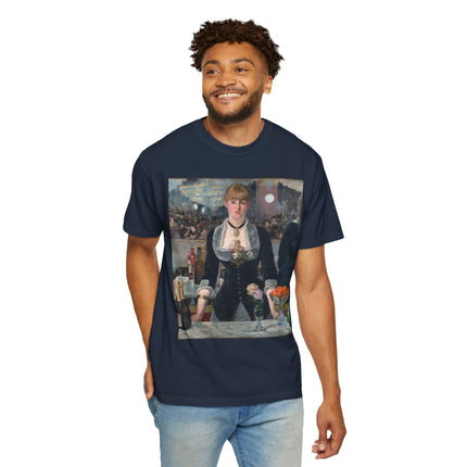 A Bar at the Folies-Bergère by Edouard Manet Unisex Garment-Dyed T-shirt
