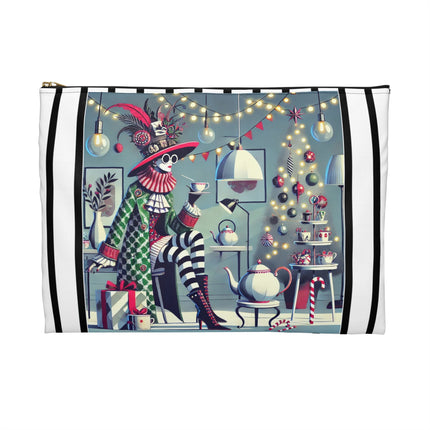 Whimsical Christmas Tea Party Accessory Pouch