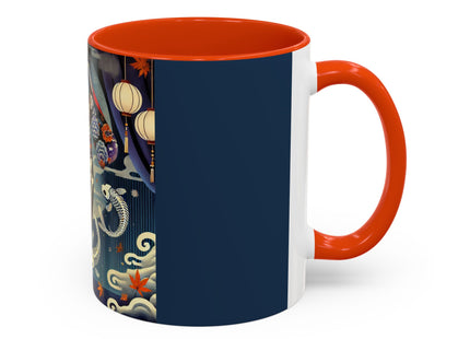 Skeleton Kabuki Performer Colorful Mugs (11oz, 15oz)