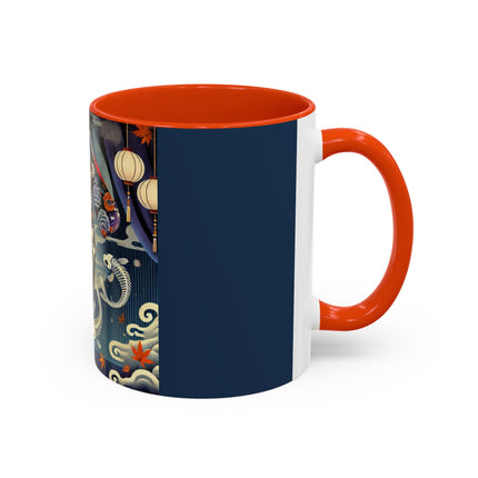 Skeleton Kabuki Performer Colorful Mugs (11oz, 15oz)