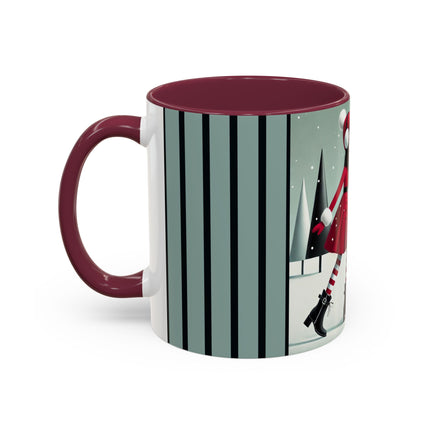 Red Sled & Curious Cats Colorful Mugs (11oz, 15oz)