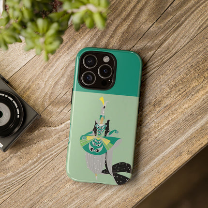 Peacock Dancer Phone Case – Opulent Glamour & Theatrical Elegance