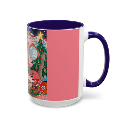 🎀🎄 Christmas Morning In The Rose Parlor Colorful Mug – Art Deco Holiday Fantasy