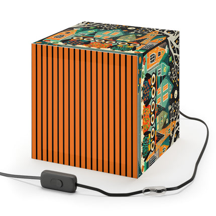 Night of the Trick-or-Treating Owlets Light Cube Lamp