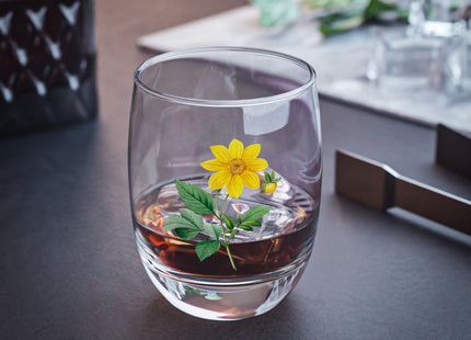 Dahlia Botanical Illustration by Pierre-Joseph Redouté Whiskey Glass