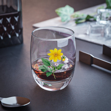 Dahlia Botanical Illustration by Pierre-Joseph Redouté Whiskey Glass