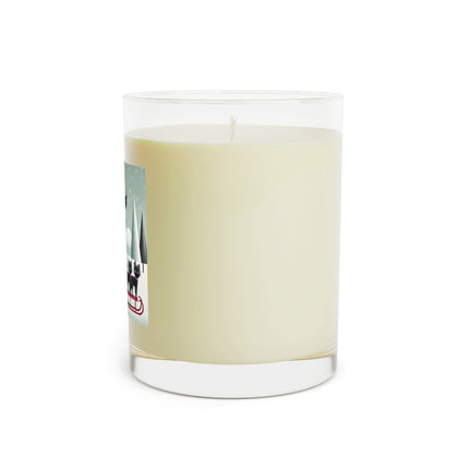 Red Sled & Curious Cats Scented Candle - Full Glass, 11oz