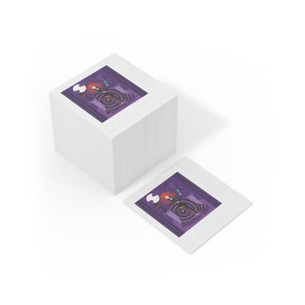 Mystic Elegance White Coined Napkins